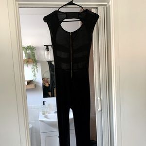 Black silky jumpsuit